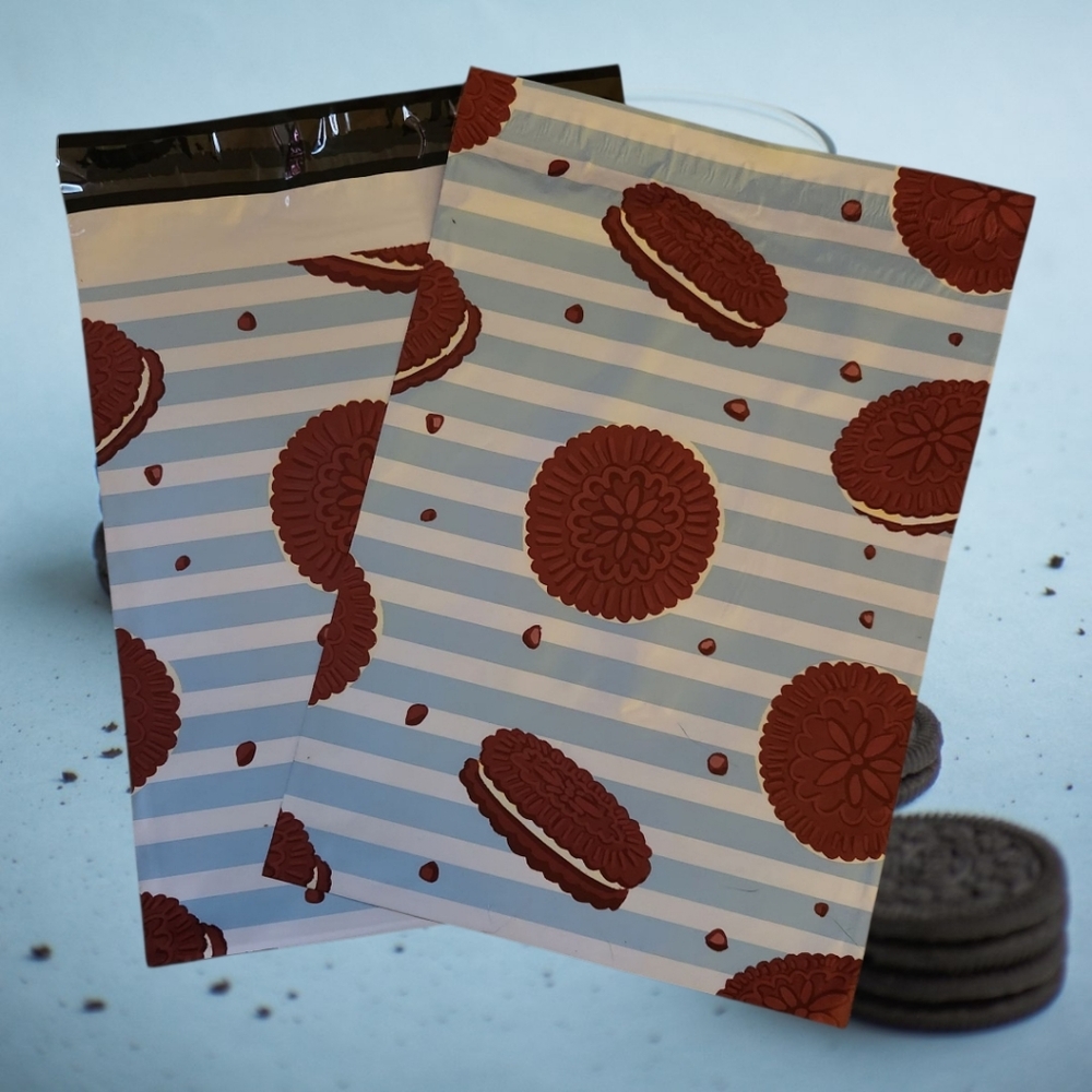 10 X 13 (100) Cookie Patterned Polymailers